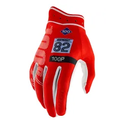 100%, ITRACK Gloves Red/White