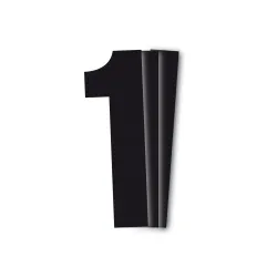 Holeshot, Numbers 10pcs, 11 X 5cm, 1, BLACK