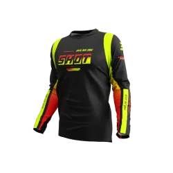 Shot, JERSEY DEVO BLOCK, ADULT, BLACK NEON YELLOW